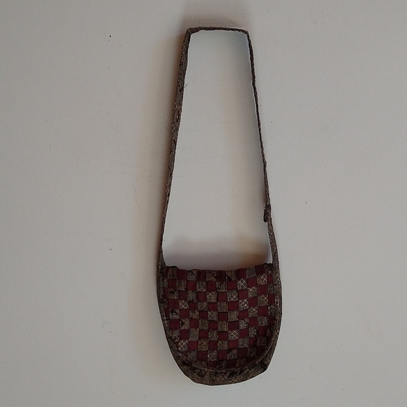 Handmade Patchwork Shoulder Bag Purse Soft Textile Aztec Asian - Picture 3 of 6